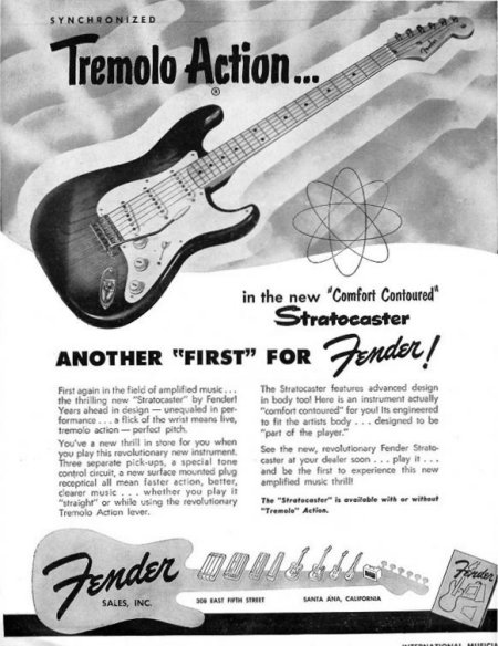 Fender Stratocaster Gitarren USA Vintage Design History Metall Schild Plakat 